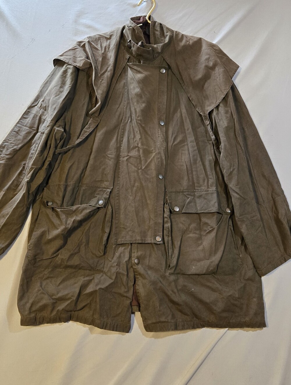 Weathers Authentic Australian Outback 100% Cotton Oilskin Utility Field Coat